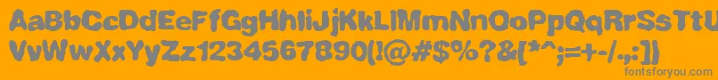 fullcomp Font – Gray Fonts on Orange Background