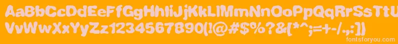 fullcomp Font – Pink Fonts on Orange Background