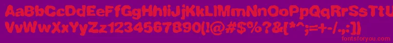 fullcomp Font – Red Fonts on Purple Background