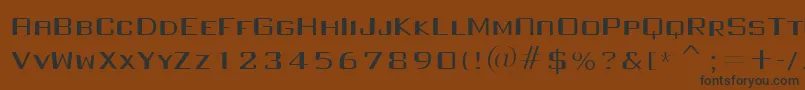 FullInjection regular Font – Black Fonts on Brown Background