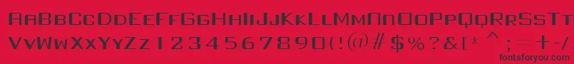 FullInjection regular Font – Black Fonts on Red Background