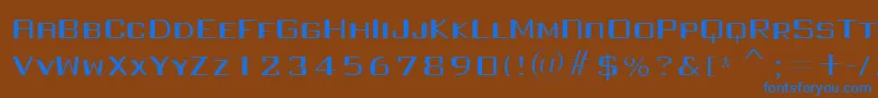 FullInjection regular Font – Blue Fonts on Brown Background