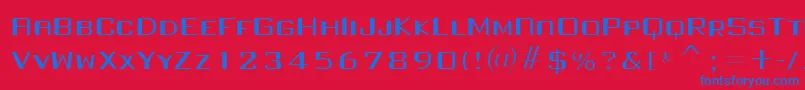 FullInjection regular Font – Blue Fonts on Red Background