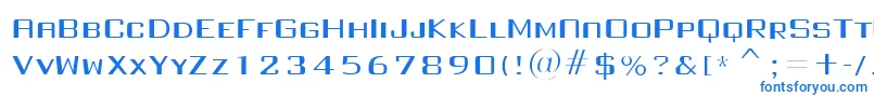 FullInjection regular Font – Blue Fonts on White Background