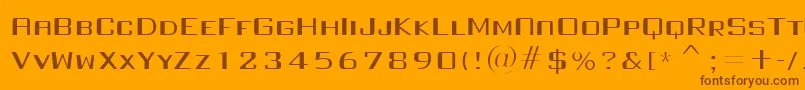 FullInjection regular Font – Brown Fonts on Orange Background
