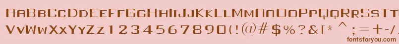 FullInjection regular Font – Brown Fonts on Pink Background