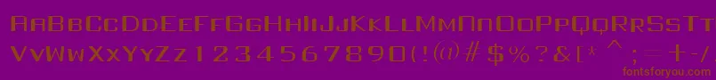 Fonte FullInjection regular – fontes marrons em um fundo roxo