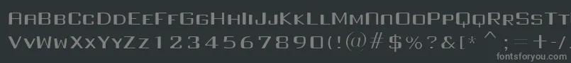 Czcionka FullInjection regular – szare czcionki na czarnym tle
