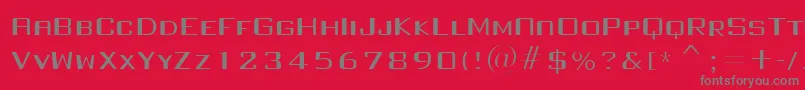 フォントFullInjection regular – 赤い背景に灰色の文字