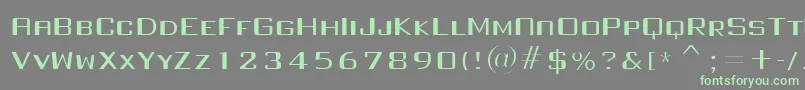 FullInjection regular Font – Green Fonts on Gray Background