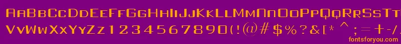 FullInjection regular Font – Orange Fonts on Purple Background