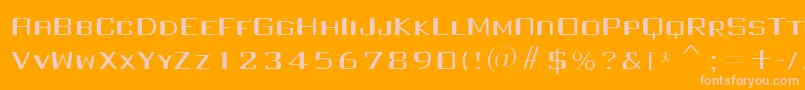 FullInjection regular Font – Pink Fonts on Orange Background