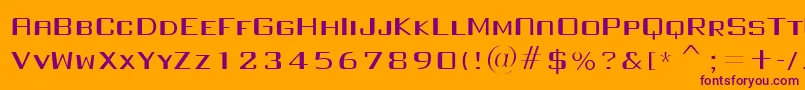 FullInjection regular Font – Purple Fonts on Orange Background
