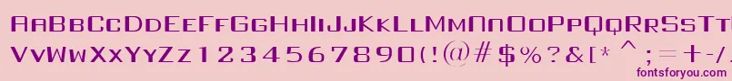 FullInjection regular Font – Purple Fonts on Pink Background