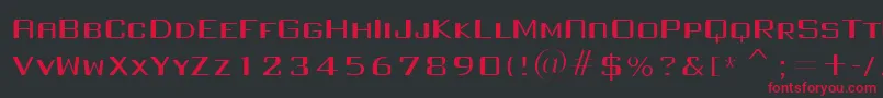 FullInjection regular Font – Red Fonts on Black Background