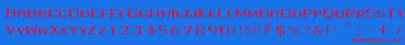 FullInjection regular Font – Red Fonts on Blue Background