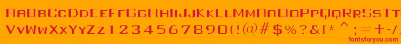 FullInjection regular Font – Red Fonts on Orange Background