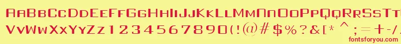 FullInjection regular Font – Red Fonts on Yellow Background