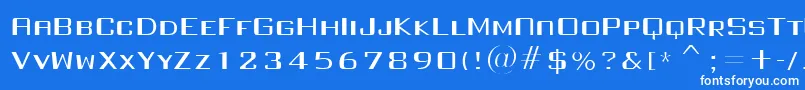 フォントFullInjection regular – 青い背景に白い文字
