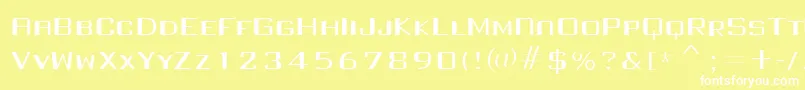フォントFullInjection regular – 黄色い背景に白い文字