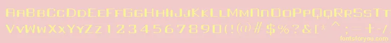 FullInjection regular Font – Yellow Fonts on Pink Background