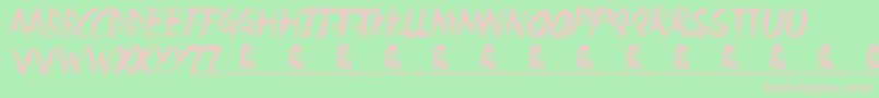 Fun House Font – Pink Fonts on Green Background