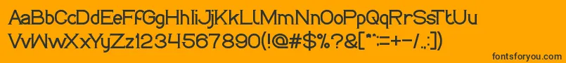 LifeIsFinal Font – Black Fonts on Orange Background