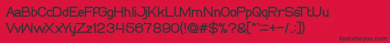 フォントLifeIsFinal – 赤い背景に黒い文字