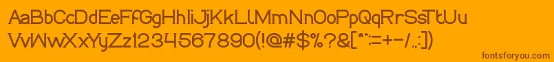 Шрифт LifeIsFinal – коричневые шрифты на оранжевом фоне