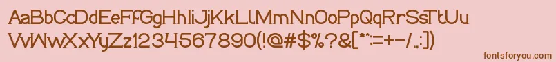 LifeIsFinal-fontti – ruskeat fontit vaaleanpunaisella taustalla