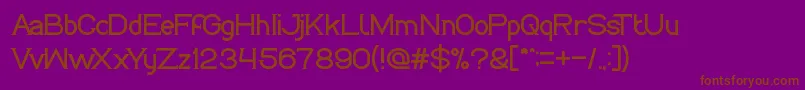 LifeIsFinal-fontti – ruskeat fontit violetilla taustalla
