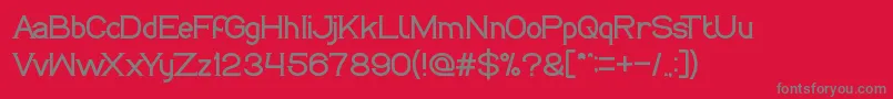 LifeIsFinal-fontti – harmaat kirjasimet punaisella taustalla
