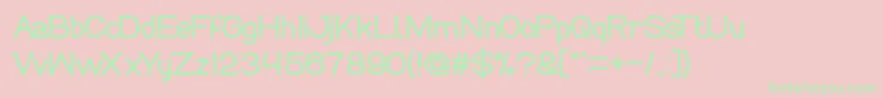 フォントLifeIsFinal – ピンクの背景に緑の文字