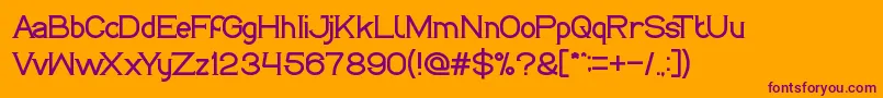 Шрифт LifeIsFinal – фиолетовые шрифты на оранжевом фоне