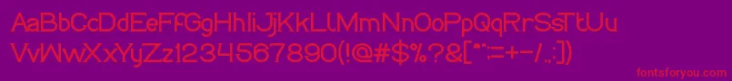 LifeIsFinal-fontti – punaiset fontit violetilla taustalla