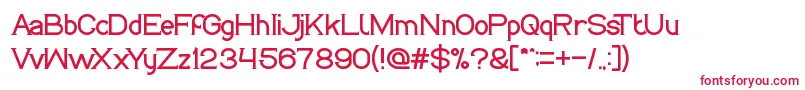 フォントLifeIsFinal – 白い背景に赤い文字