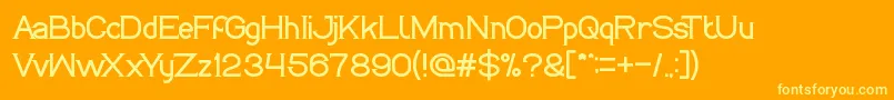 フォントLifeIsFinal – オレンジの背景に黄色の文字