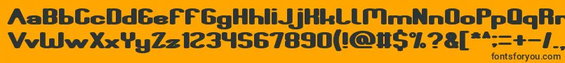 フォントFun Raiser Bold – 黒い文字のオレンジの背景