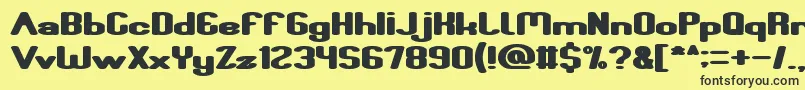 Fun Raiser Bold Font – Black Fonts on Yellow Background