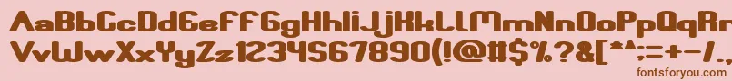 Fun Raiser Bold Font – Brown Fonts on Pink Background