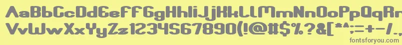 Fun Raiser Bold-Schriftart – Graue Schriften auf gelbem Hintergrund