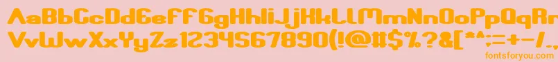 Fun Raiser Bold Font – Orange Fonts on Pink Background