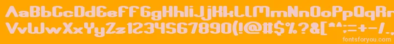 フォントFun Raiser Bold – オレンジの背景にピンクのフォント