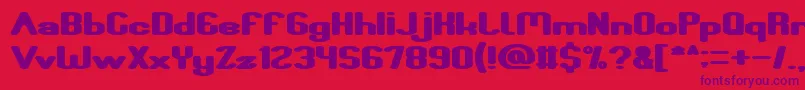 Шрифт Fun Raiser Bold – фиолетовые шрифты на красном фоне