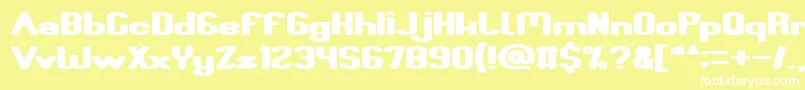 Fun Raiser Bold Font – White Fonts on Yellow Background