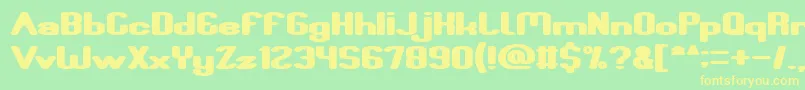 Fun Raiser Bold Font – Yellow Fonts on Green Background
