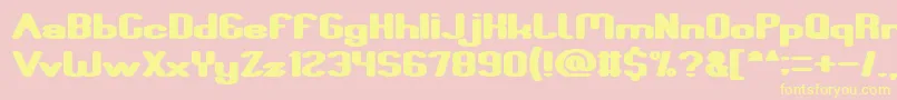 Fun Raiser Bold Font – Yellow Fonts on Pink Background