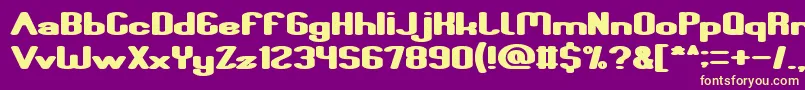 Fun Raiser Bold Font – Yellow Fonts on Purple Background