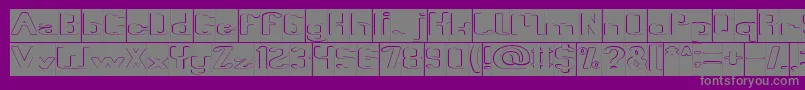 Fun Raiser Hollow Inverse Font – Gray Fonts on Purple Background
