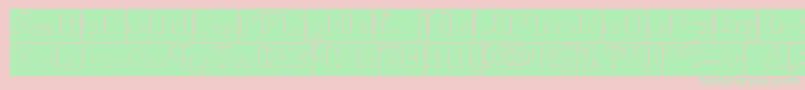 fuente Fun Raiser Hollow Inverse – Fuentes Verdes Sobre Fondo Rosa